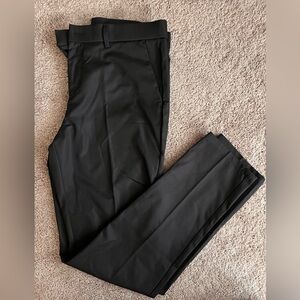 Plaid & Plain Black Slim Fit Pants